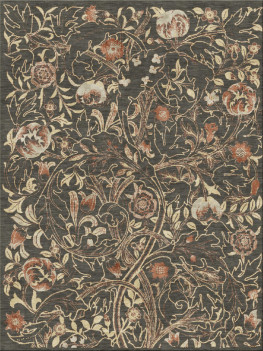 William Morris 13771-floral melancholy - handgefertigter Teppich,  tibetisch (Indien), 100 Knoten Qualität